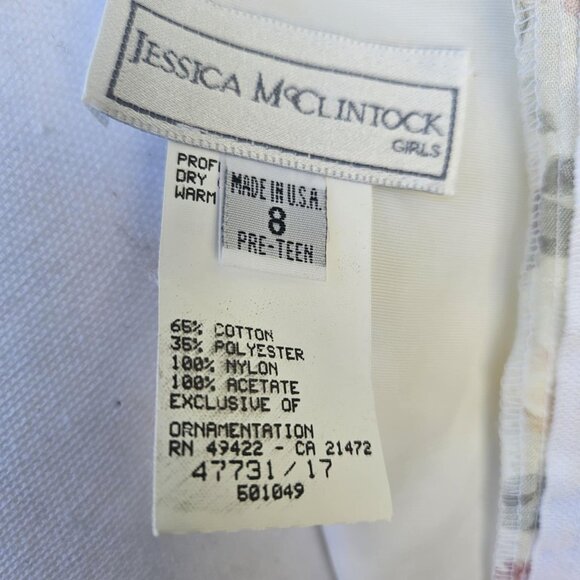 Vintage NWT Jessica McClintock Gunne Sax Floral Dress Girls Size 8 - Picture 5 of 5